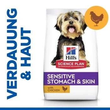 Hill's Science Plan Small & Miniature Adult 1+ Sensitives Stomach & Skin, Huhn 6 Kg 2 Hill's Science Plan Small & Miniature Adult 1+ Sensitives Stomach & Skin, Huhn 6 Kg – Bild 2