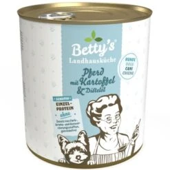 Betty's Landhausküche Pferd & Kartoffel & Distelöl 6 X 800g Für Hund